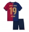 Otroški Barcelona Lamine Yamal #19 Replika nogometni dresi kompleti Domači 2024-25 Kratek Rokav (+ hlače)
