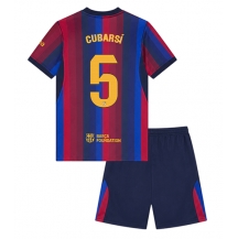 Otroški Barcelona Pau Cubarsi #5 Replika nogometni dresi kompleti Domači 2026-27 Kratek Rokav (+ hlače)