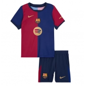 Otroški Barcelona Replika nogometni dresi kompleti Domači 2024-25 Kratek Rokav (+ hlače)