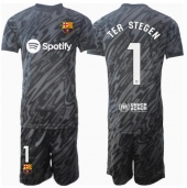 Otroški Barcelona Ter Stegen #1 Vratar Replika nogometni dresi kompleti Tretji 2024-25 Kratek Rokav (+ hlače)
