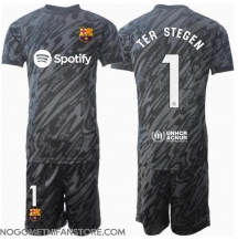 Otroški Barcelona Ter Stegen #1 Vratar Replika nogometni dresi kompleti Tretji 2024-25 Kratek Rokav (+ hlače)