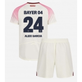 Otroški Bayer Leverkusen Aleix Garcia #24 Replika nogometni dresi kompleti Gostujoči 2025-26 Kratek Rokav (+ hlače)