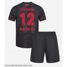 Otroški Bayer Leverkusen Edmond Tapsoba #12 Replika nogometni dresi kompleti Domači 2025-26 Kratek Rokav (+ hlače)
