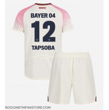 Otroški Bayer Leverkusen Edmond Tapsoba #12 Replika nogometni dresi kompleti Gostujoči 2025-26 Kratek Rokav (+ hlače)