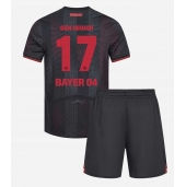 Otroški Bayer Leverkusen Eliesse Ben Seghir #17 Replika nogometni dresi kompleti Domači 2025-26 Kratek Rokav (+ hlače)
