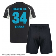 Otroški Bayer Leverkusen Granit Xhaka #34 Replika nogometni dresi kompleti Tretji 2024-25 Kratek Rokav (+ hlače)