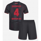 Otroški Bayer Leverkusen Jarell Quansah #4 Replika nogometni dresi kompleti Domači 2025-26 Kratek Rokav (+ hlače)