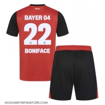 Otroški Bayer Leverkusen Victor Boniface #22 Replika nogometni dresi kompleti Domači 2024-25 Kratek Rokav (+ hlače)