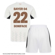 Otroški Bayer Leverkusen Victor Boniface #22 Replika nogometni dresi kompleti Gostujoči 2024-25 Kratek Rokav (+ hlače)
