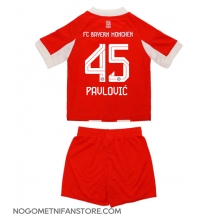 Otroški Bayern Munich Aleksandar Pavlovic #45 Replika nogometni dresi kompleti Domači 2025-26 Kratek Rokav (+ hlače)