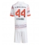 Otroški Bayern Munich Josip Stanisic #44 Replika nogometni dresi kompleti Gostujoči 2025-26 Kratek Rokav (+ hlače)