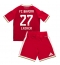 Otroški Bayern Munich Konrad Laimer #27 Replika nogometni dresi kompleti Domači 2026-27 Kratek Rokav (+ hlače)