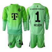 Otroški Bayern Munich Manuel Neuer #1 Vratar Replika nogometni dresi kompleti Domači 2025-26 Dolgi Rokav (+ hlače)