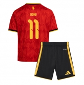 Otroški Belgija Jeremy Doku #11 Replika nogometni dresi kompleti Domači SP 2026 Kratek Rokav (+ hlače)