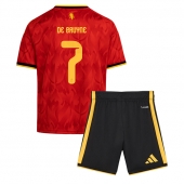 Otroški Belgija Kevin De Bruyne #7 Replika nogometni dresi kompleti Domači SP 2026 Kratek Rokav (+ hlače)