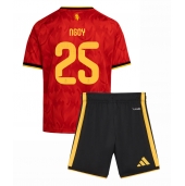 Otroški Belgija Nathan Ngoy #25 Replika nogometni dresi kompleti Domači SP 2026 Kratek Rokav (+ hlače)