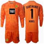 Otroški Borussia Dortmund Gregor Kobel #1 Vratar Replika nogometni dresi kompleti Tretji 2024-25 Dolgi Rokav (+ hlače)