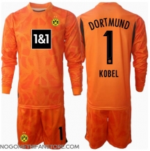 Otroški Borussia Dortmund Gregor Kobel #1 Vratar Replika nogometni dresi kompleti Tretji 2024-25 Dolgi Rokav (+ hlače)