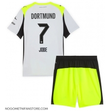 Otroški Borussia Dortmund Jobe Bellingham #7 Replika nogometni dresi kompleti Gostujoči 2025-26 Kratek Rokav (+ hlače)