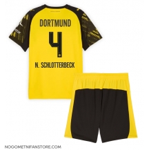 Otroški Borussia Dortmund Nico Schlotterbeck #4 Replika nogometni dresi kompleti Domači 2025-26 Kratek Rokav (+ hlače)