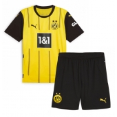 Otroški Borussia Dortmund Replika nogometni dresi kompleti Domači 2024-25 Kratek Rokav (+ hlače)