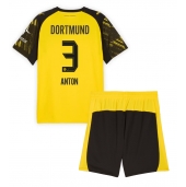 Otroški Borussia Dortmund Waldemar Anton #3 Replika nogometni dresi kompleti Domači 2025-26 Kratek Rokav (+ hlače)