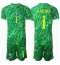 Otroški Brazilija Alisson Becker #1 Vratar Replika nogometni dresi kompleti Domači Copa America 2024 Kratek Rokav (+ hlače)