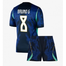Otroški Brazilija Bruno Guimaraes #8 Replika nogometni dresi kompleti Gostujoči SP 2026 Kratek Rokav (+ hlače)