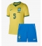 Otroški Brazilija Casemiro #5 Replika nogometni dresi kompleti Domači SP 2026 Kratek Rokav (+ hlače)