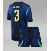 Otroški Brazilija Gabriel Magalhaes #3 Replika nogometni dresi kompleti Gostujoči SP 2026 Kratek Rokav (+ hlače)