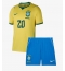Otroški Brazilija Lucas Paqueta #20 Replika nogometni dresi kompleti Domači SP 2026 Kratek Rokav (+ hlače)