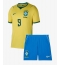 Otroški Brazilija Matheus Cunha #9 Replika nogometni dresi kompleti Domači SP 2026 Kratek Rokav (+ hlače)