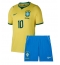 Otroški Brazilija Neymar Jr #10 Replika nogometni dresi kompleti Domači SP 2026 Kratek Rokav (+ hlače)
