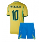 Otroški Brazilija Neymar Jr #10 Replika nogometni dresi kompleti Domači SP 2026 Kratek Rokav (+ hlače)