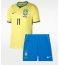 Otroški Brazilija Raphinha Belloli #11 Replika nogometni dresi kompleti Domači SP 2026 Kratek Rokav (+ hlače)