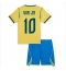 Otroški Brazilija Vinicius Junior #10 Replika nogometni dresi kompleti Domači SP 2026 Kratek Rokav (+ hlače)