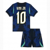 Otroški Brazilija Vinicius Junior #10 Replika nogometni dresi kompleti Gostujoči SP 2026 Kratek Rokav (+ hlače)