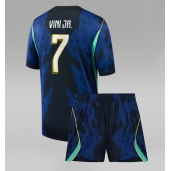 Otroški Brazilija Vinicius Junior #7 Replika nogometni dresi kompleti Gostujoči SP 2026 Kratek Rokav (+ hlače)