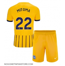 Otroški Brighton Kaoru Mitoma #22 Replika nogometni dresi kompleti Gostujoči 2024-25 Kratek Rokav (+ hlače)
