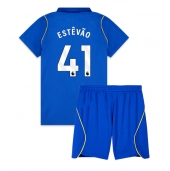 Otroški Chelsea Estevao Willian #41 Replika nogometni dresi kompleti Domači 2026-27 Kratek Rokav (+ hlače)