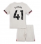 Otroški Chelsea Estevao Willian #41 Replika nogometni dresi kompleti Gostujoči 2025-26 Kratek Rokav (+ hlače)