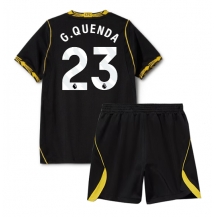 Otroški Chelsea Geovany Quenda #23 Replika nogometni dresi kompleti Gostujoči 2026-27 Kratek Rokav (+ hlače)