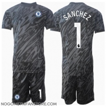 Otroški Chelsea Robert Sanchez #1 Vratar Replika nogometni dresi kompleti Gostujoči 2024-25 Kratek Rokav (+ hlače)