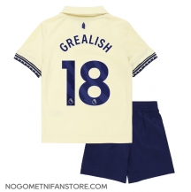 Otroški Everton Jack Grealish #18 Replika nogometni dresi kompleti Gostujoči 2025-26 Kratek Rokav (+ hlače)