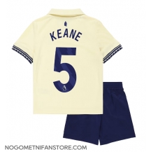 Otroški Everton Michael Keane #5 Replika nogometni dresi kompleti Gostujoči 2025-26 Kratek Rokav (+ hlače)