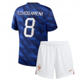 Otroški Francija Aurelien Tchouameni #8 Replika nogometni dresi kompleti Domači SP 2026 Kratek Rokav (+ hlače)