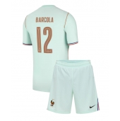 Otroški Francija Bradley Barcola #12 Replika nogometni dresi kompleti Gostujoči SP 2026 Kratek Rokav (+ hlače)
