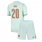 Otroški Francija Desire Doue #20 Replika nogometni dresi kompleti Gostujoči SP 2026 Kratek Rokav (+ hlače)