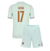 Otroški Francija William Saliba #17 Replika nogometni dresi kompleti Gostujoči SP 2026 Kratek Rokav (+ hlače)