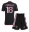 Otroški Inter Miami Jordi Alba #18 Replika nogometni dresi kompleti Gostujoči 2024-25 Kratek Rokav (+ hlače)